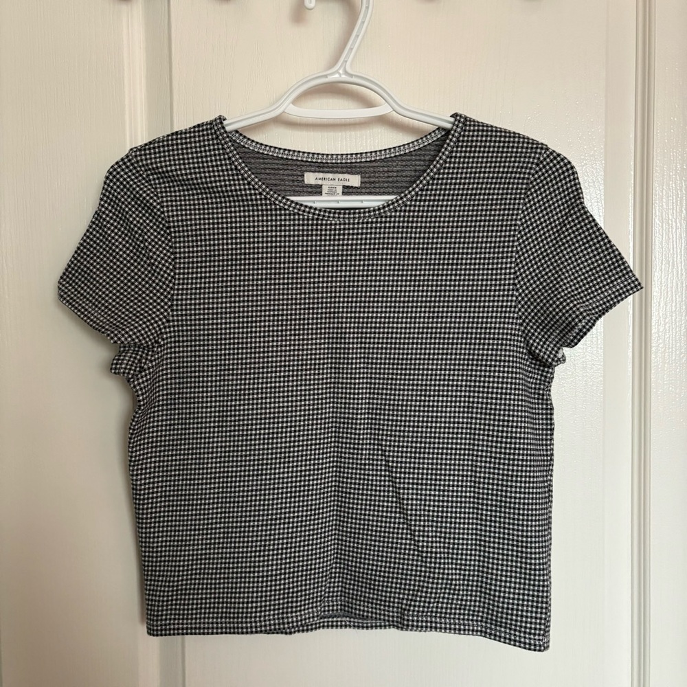 American Eagle Gingham T-Shirt